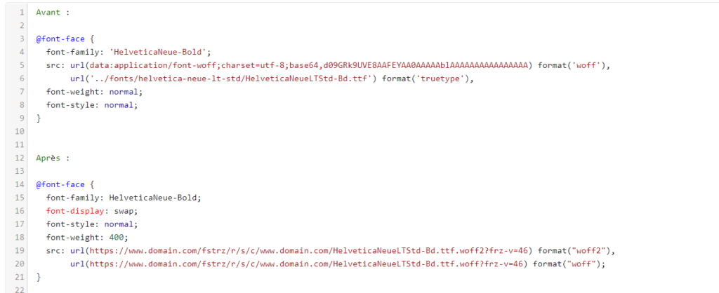 CSS - Feuille de style - Iinlining fonts