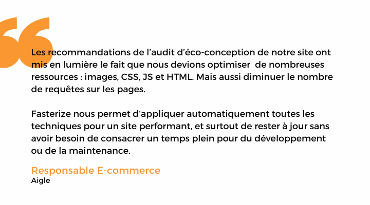 Aigle x Fasterize - Verbatim webperf