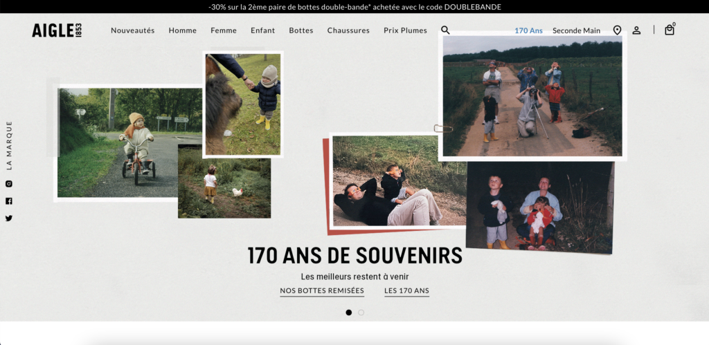 Homepage Aigle - Success story webperf