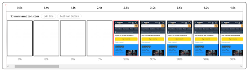 Filmstrip - Web Page Test - Web Performance Monitoring
