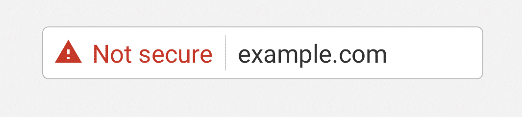 une mention “not secure” sur Chrome une mention “not secure” sur Chrome