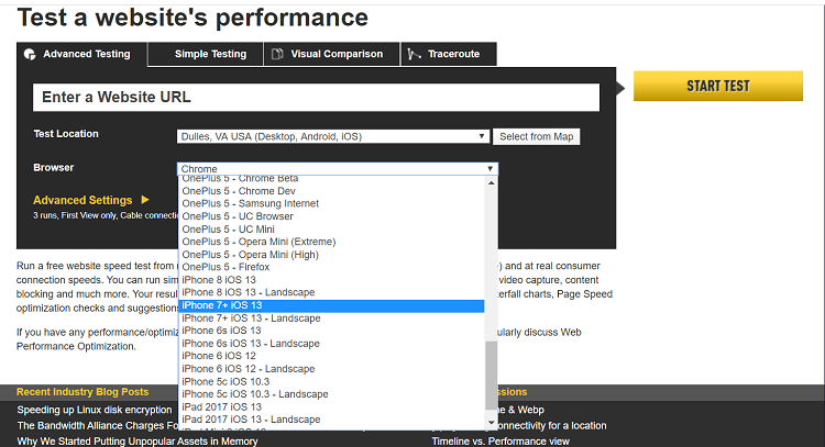 webpagetest-test-mobile