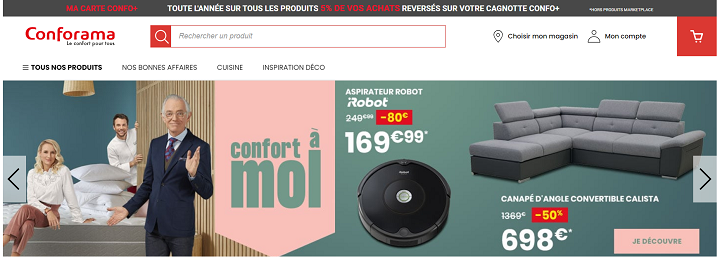 Homepage Conforama - Etude de cas webperf