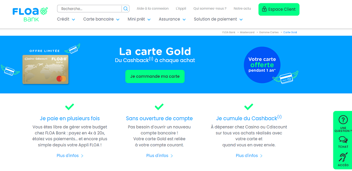 FLOA bank - audit webperf et vitesse de chargement