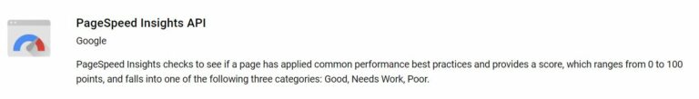 Core Web Vitals - PageSpeed Insights API