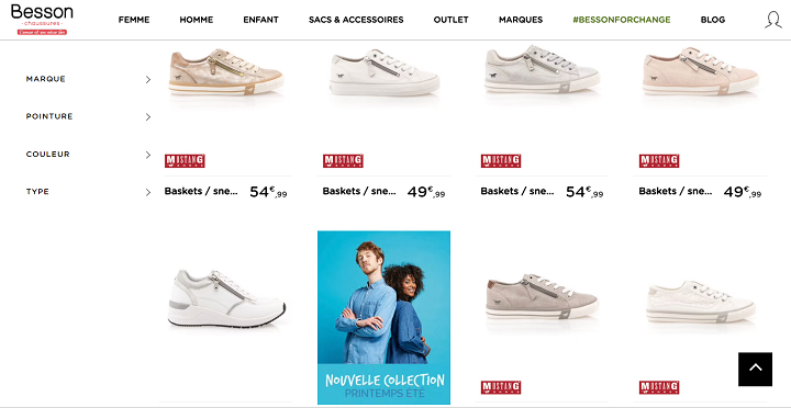Etude de cas E-commerce - Web Performance - Besson Chaussures
