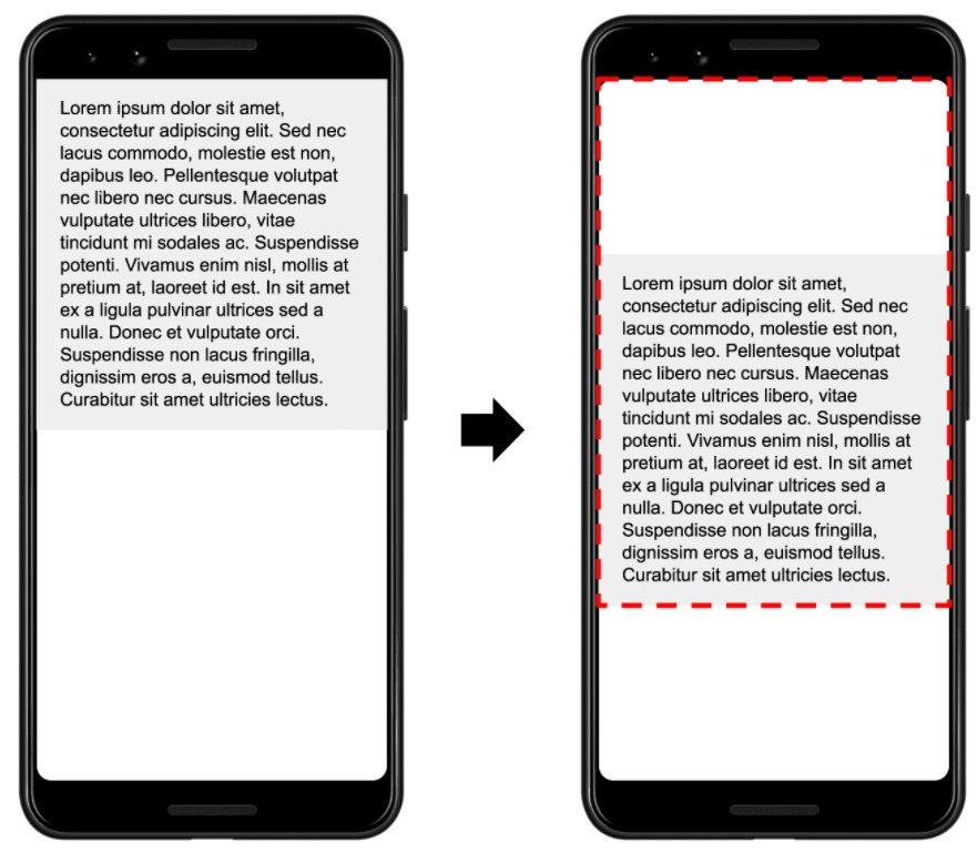 CLS, décalage du contenu sur mobile