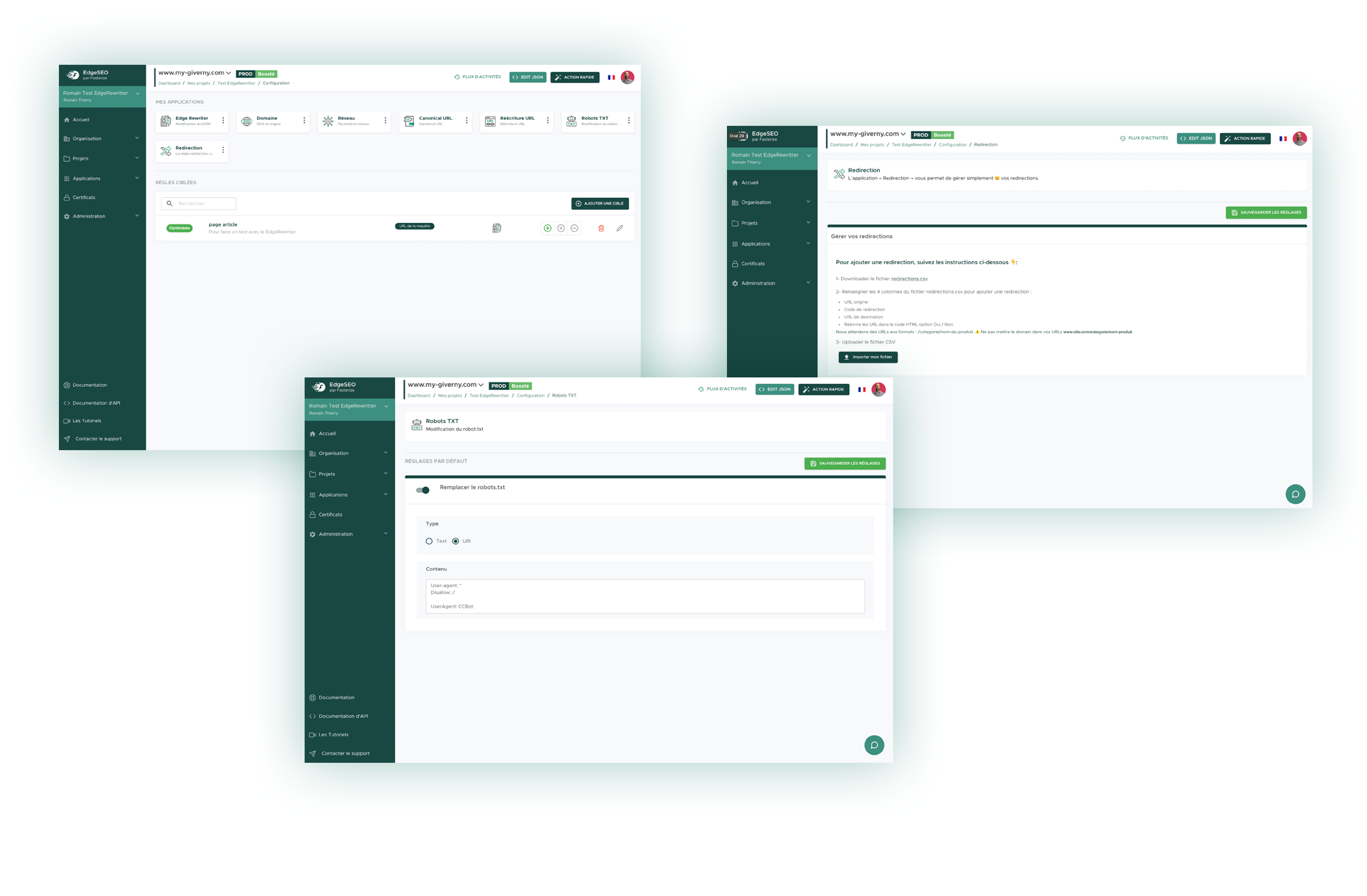 dashboard EdgeSEO