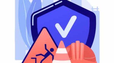 Construction site protection abstract concept vector illustration. Multi-surface temporary protection, prevent damage and delays, commercial building and construction projects abstract metaphor.