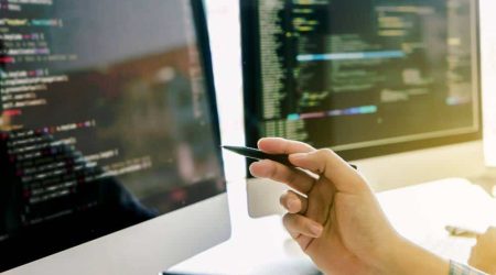 Programming,And,Coding,Technologies.,Website,Design.,Programmer,Working,Business,In