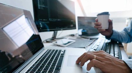Programmer,Typing,Code,On,Desktop,Computer,,Developing,Programming,And,Coding